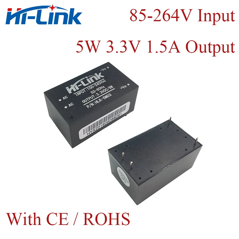 Hi Link 5W 3 V/5V/9V/12V/24V Выход AC DC источник питания печатной платы/понижающий