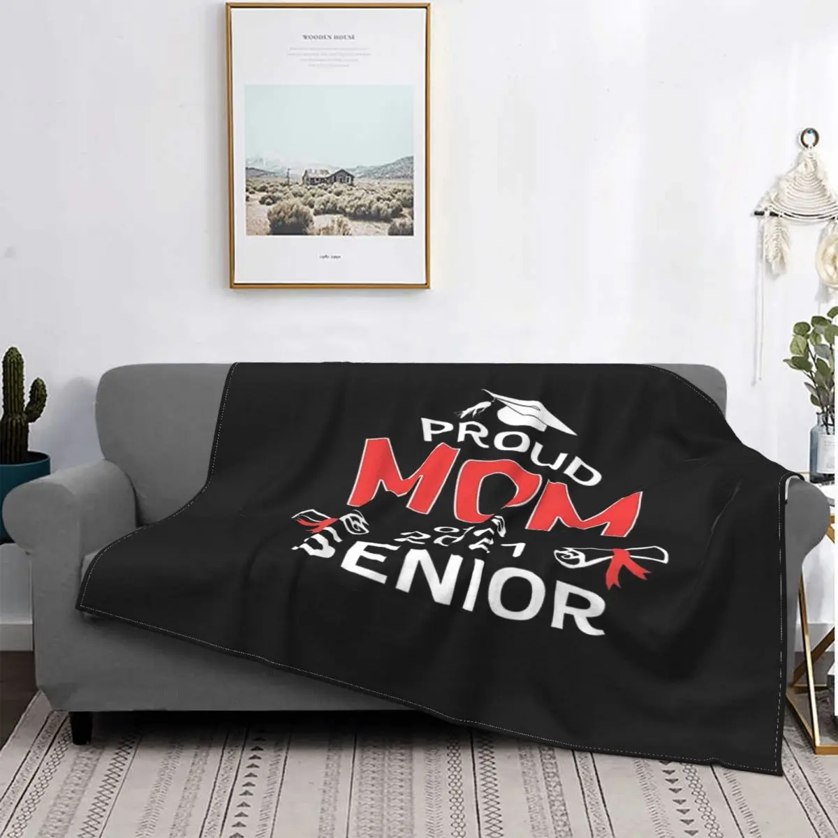 

Mom Of A 2021-Manta con capucha para bebé, para cama colcha, alfombra A cuadros, cubierta de playa