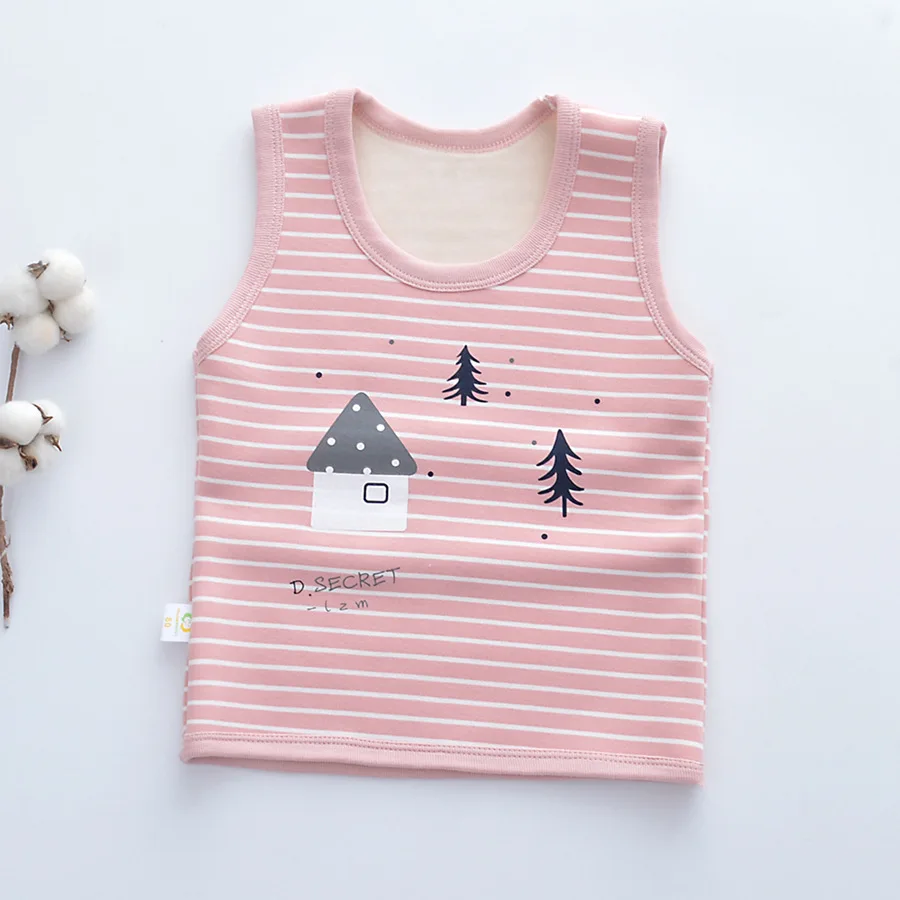 Зимний детский жилет PPXX меховой мультяшная теплая детская куртка без рукавов для