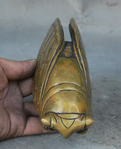 8 &quotСтарый Китайский Фэншуй Бронзовая статуя животного благоприятное