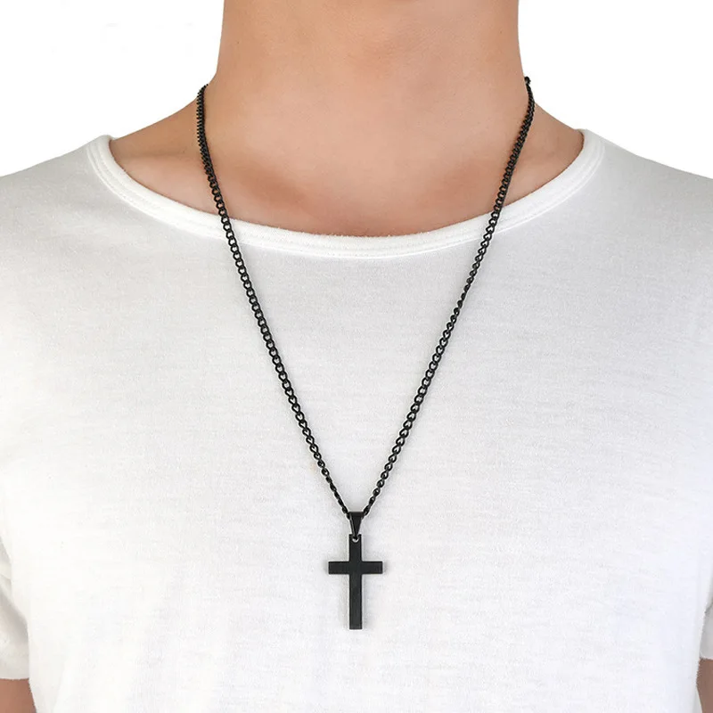 

Vintage Gothic Pendants Cross Necklace Cool Street Style Necklaces For Men Women Unusual Chain On the Neck Chains Punk Jewelry