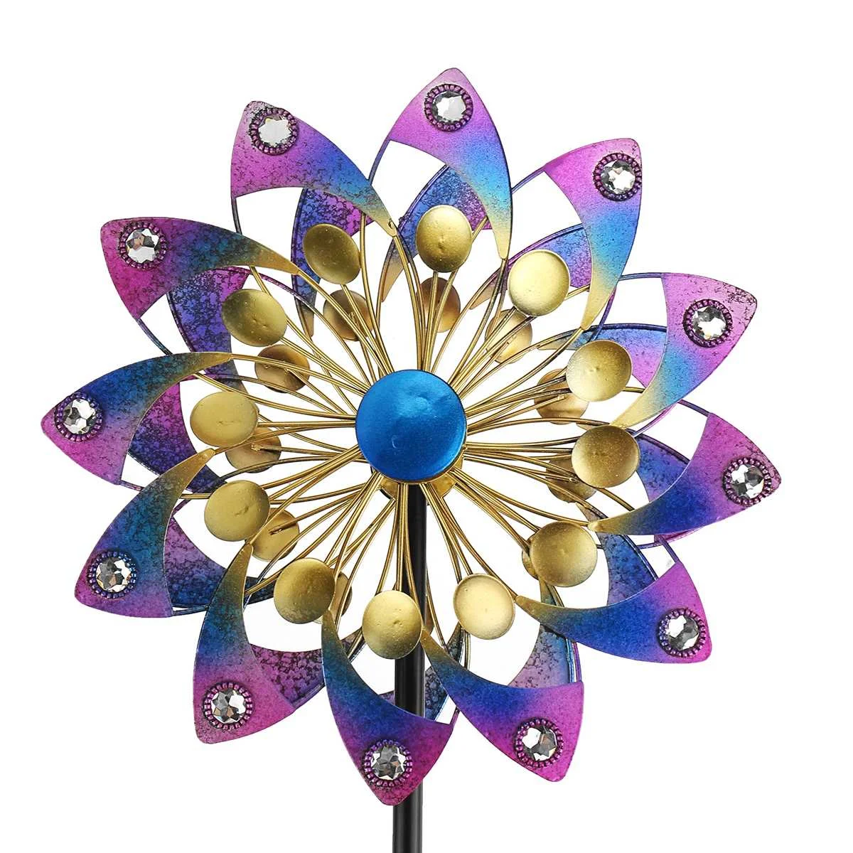 

Metal Iron Wind Spinner Windmill Sculpture Yard Lawn Outdoor Decoration Garden