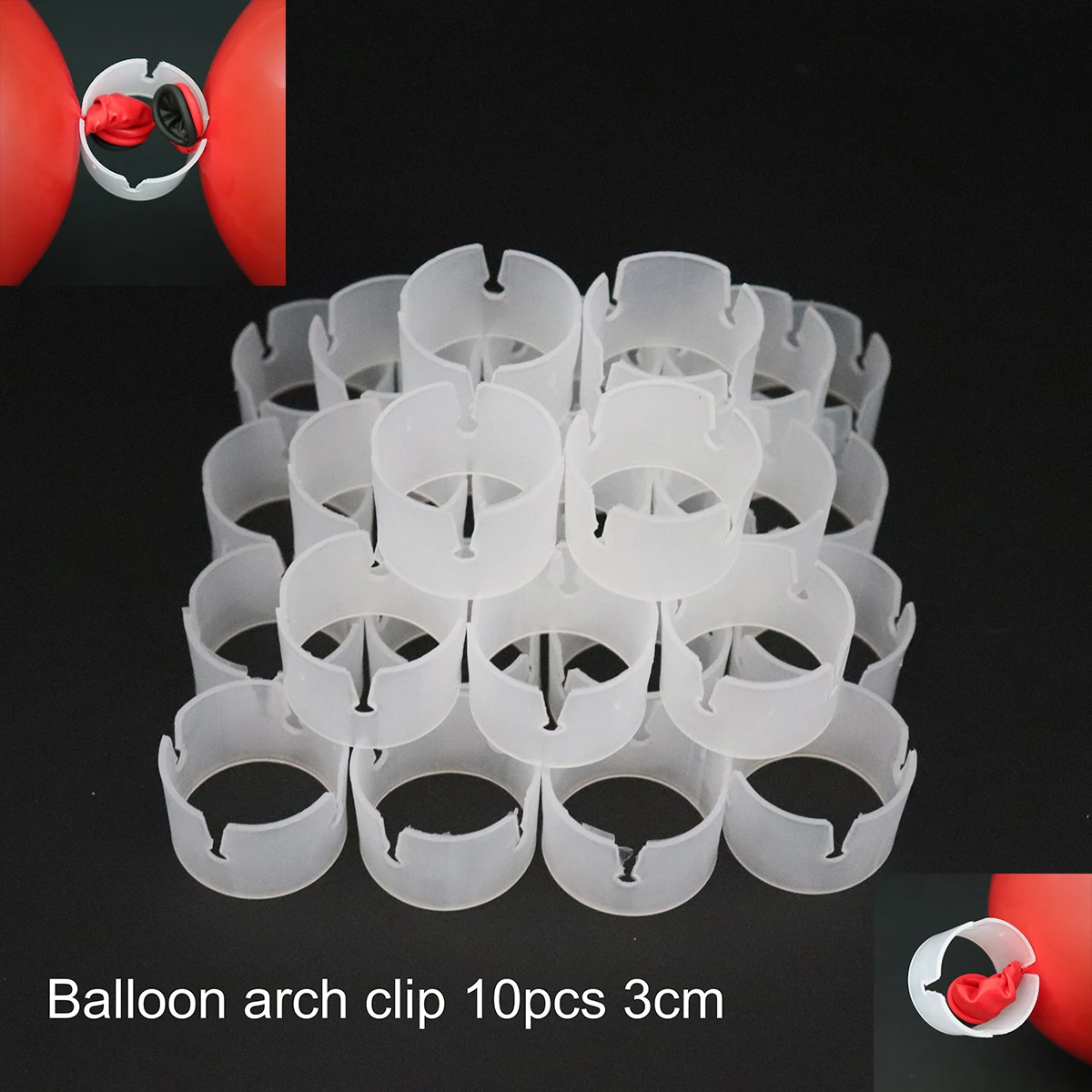 10 pcs clips Дешевые 7/11 пробки держатель воздушных шаров колонна-подставка прозрачный пластиковый шар палочка День Рождения украшения Детские свадебные шары Декор - Цвет: 10 pcs clips