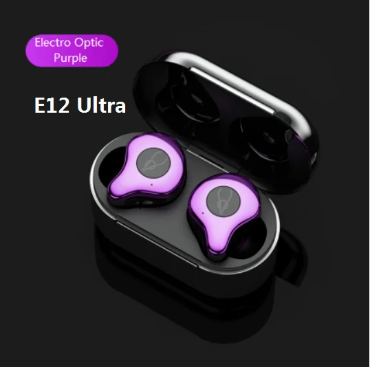 Sabbat E12 Ultra TWS беспроводные Bluetooth наушники спортивные Hi-Fi стерео наушники с шумоподавлением гарнитура с беспроводным зарядным устройством PK E12 - Цвет: Purple