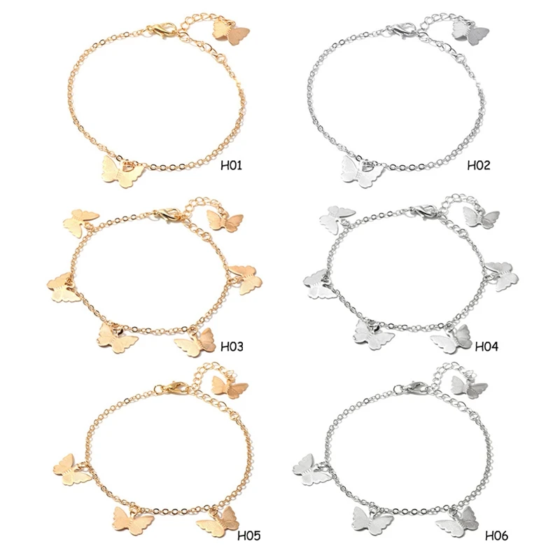 

Hot Sale Fashion Stainless Steel Bracelet Women Lovely Animal Butterfly Strand Bracelets Bangles Jewelry Accessories