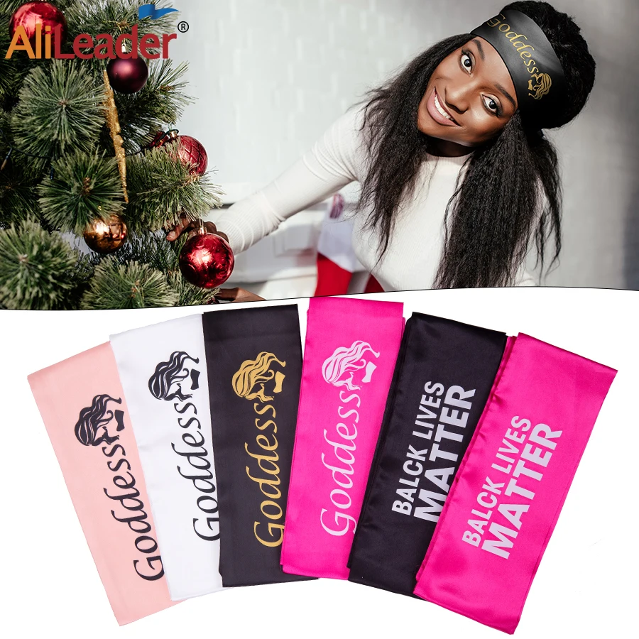 

Fashion Hair Band Scarves & Wraps Satin Scarves For Women Satin Edge Scarves For Hair Wig Grip Band Scarf For Lace Front Wig