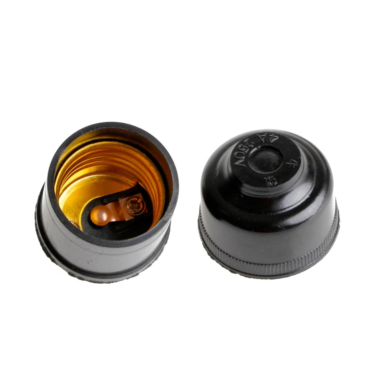 

G2AA 5pcs Black E27 Light Bulb Lamp Holder Base Pendant Screw Socket 250V 4A