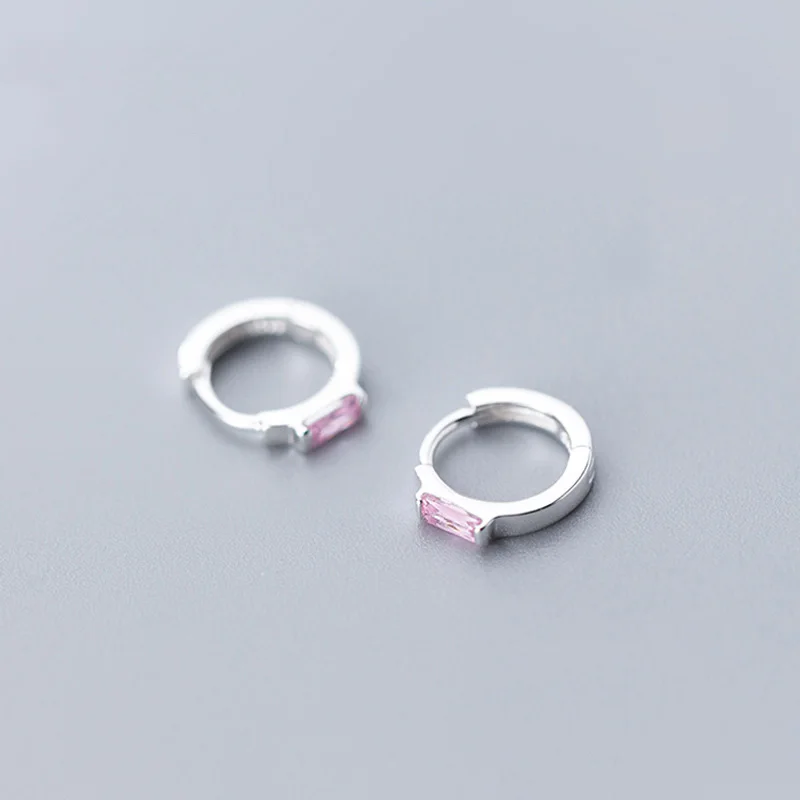 Silver Trusta Настоящее серебро 925 пробы высокое качество сладкий розовый CZ серьги-кольца для женщин Свадебные серебряные 925 ювелирные изделия подарок DS1884 - Окраска металла: Silver