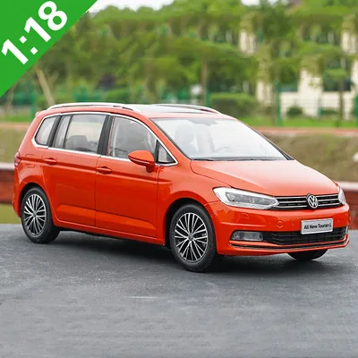 Orange Изысканный подарок 1:18 Touran L сплава модель, моделирование литьем под давлением металлическая модель автомобиля, коллекция украшения - Цвет: Orange