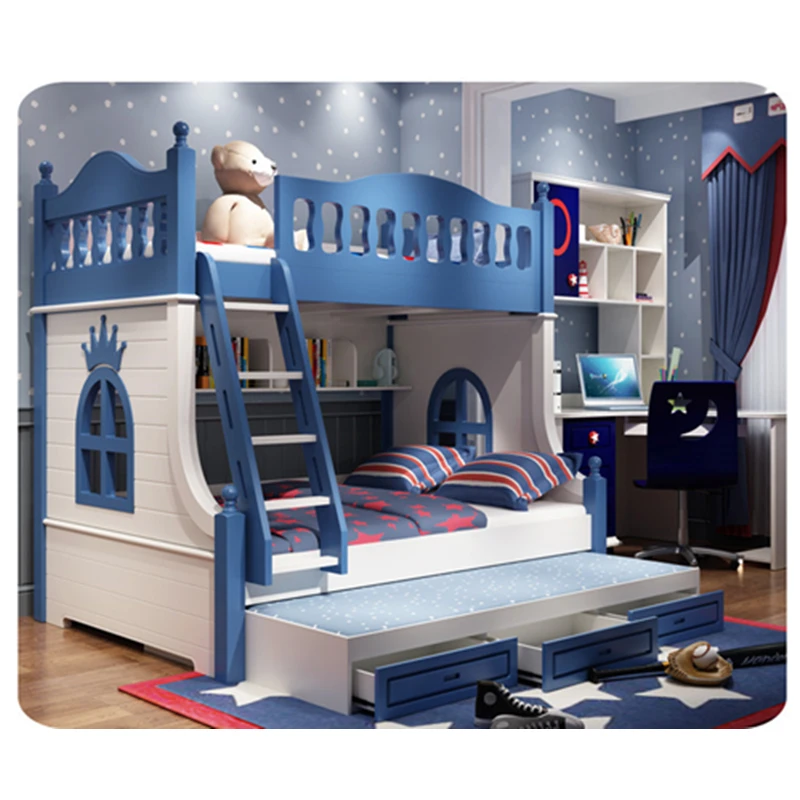 Детская мебель для спальни современная двухъярусная кровать детская