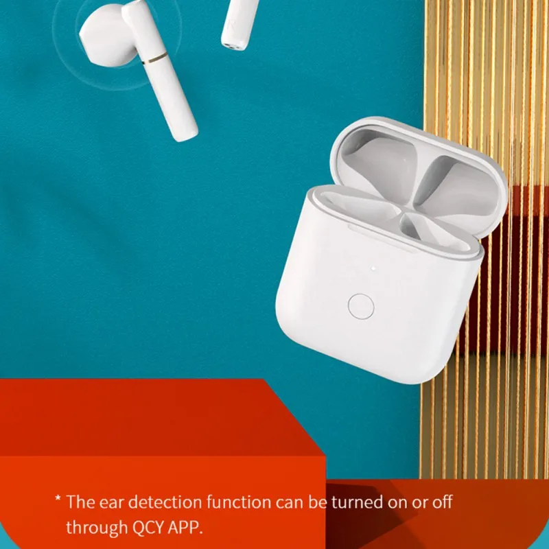 

QCY T8 Bluetooth V5.1 Headset TWS Wireless Semi-in-ear Magnetic With Microphone And Hall Switch Headset 380mAh Charge Box Type-C
