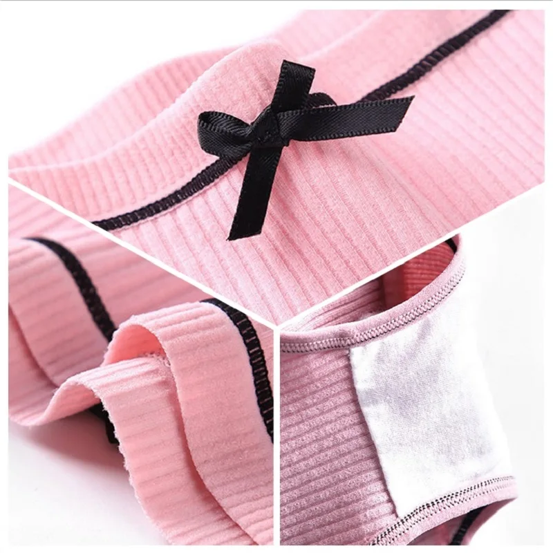 Трусики женские хлопковые с бантом 10 цветов | Женская одежда