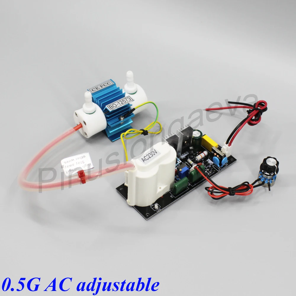 0.5G AC adjustable Pinuslongaeva 500 мг/ч 0,5 грамм Регулируемая кварцевая трубка типа озона генератора комплект озона для очистки воды дезинфекции полости рта DC12V - Цвет: 0.5G AC adjustable