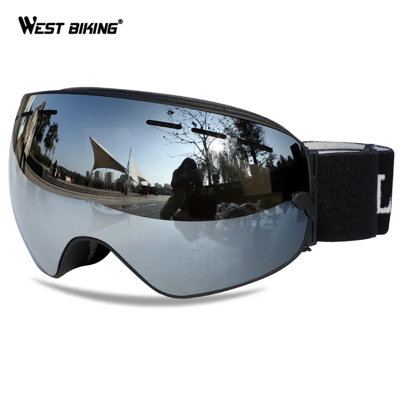 West biking лыжные двуслойные очки анти-противотуманная маска очки для катания на лыжах мужские и женские сноубордические очки ветрозащитные очки