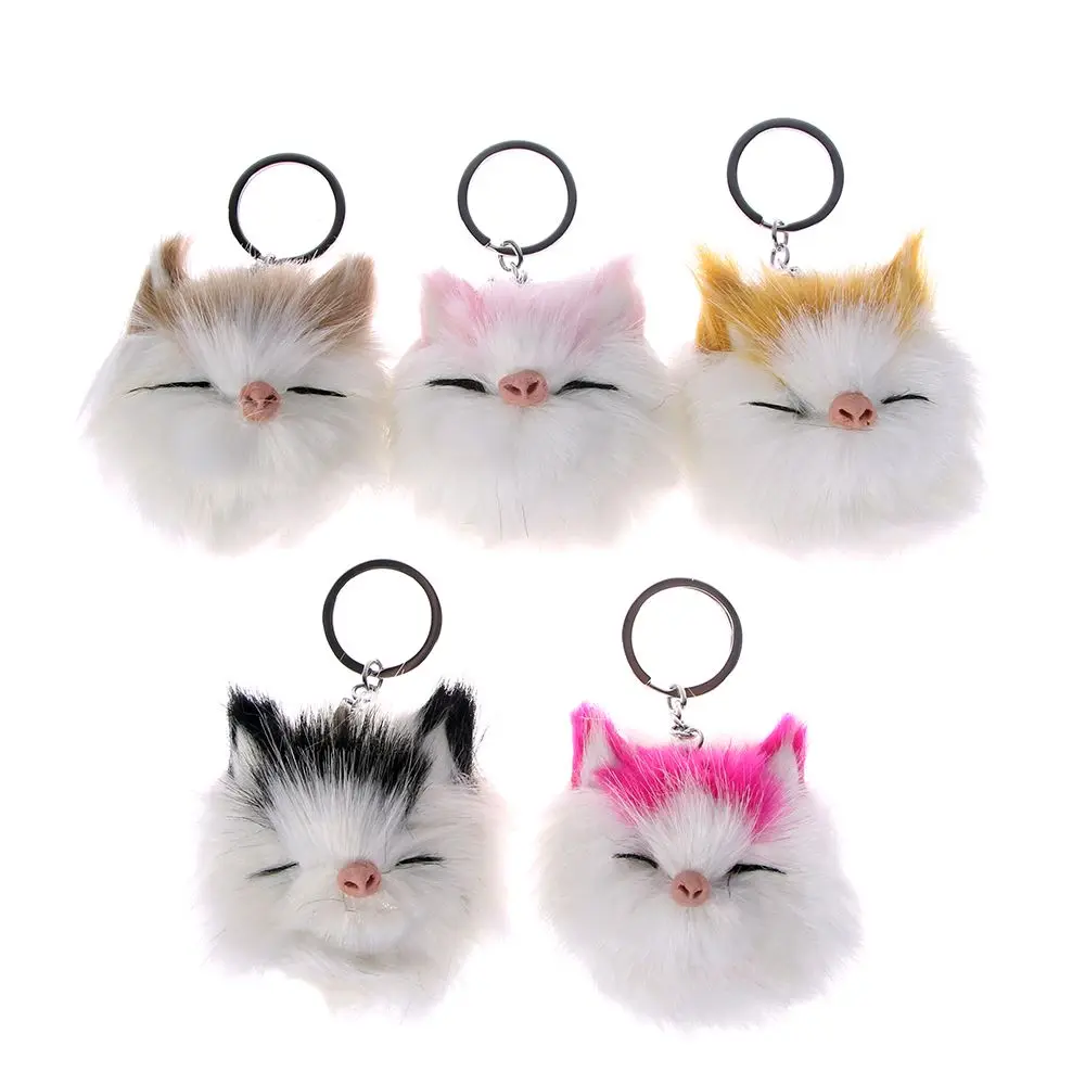 1 шт. Милая Спящая улыбка помпон брелок подвеска с меховым шариком для автомобиля