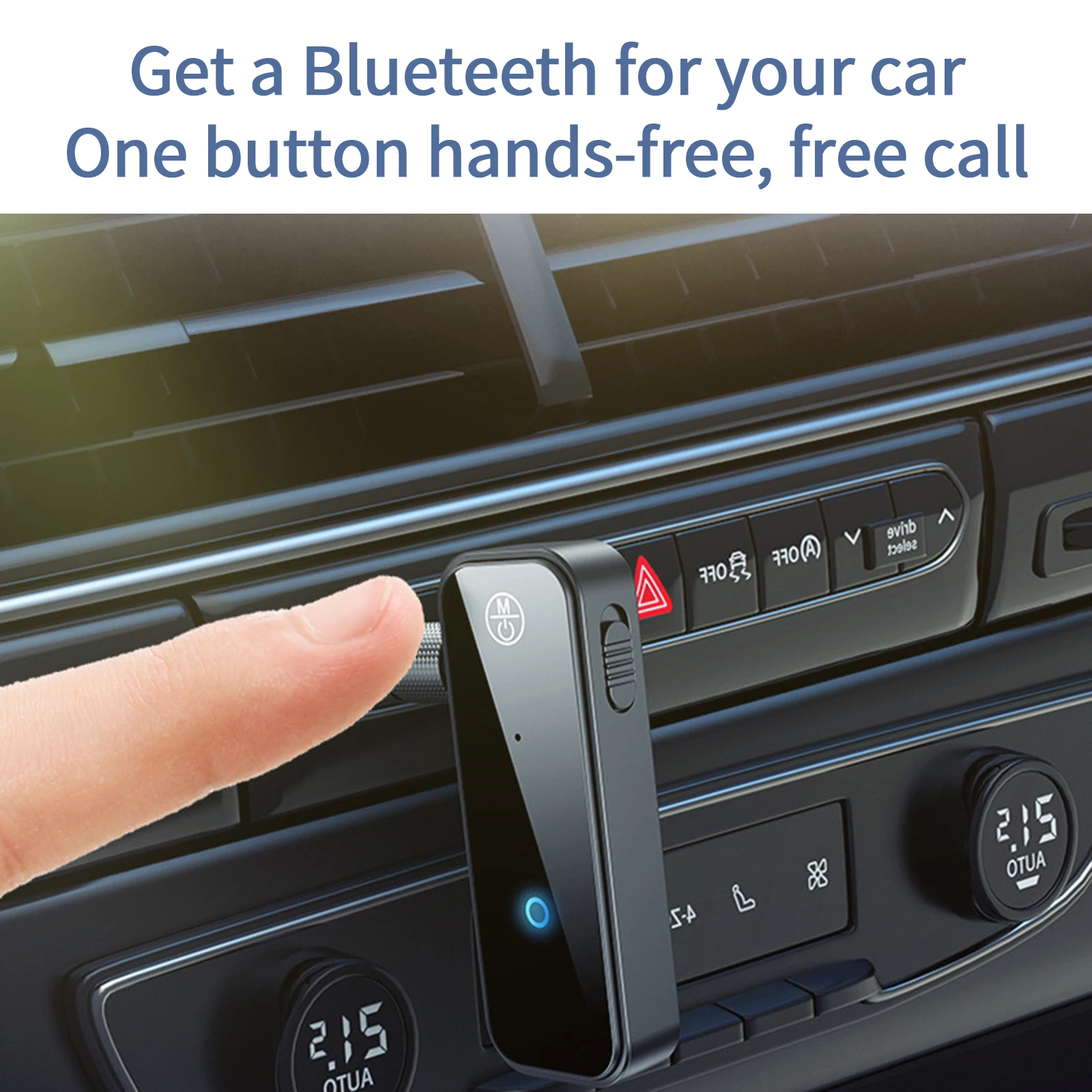 

Car Headphone Receiver Bluetooth 5.0 Transmitter Long Range Car Audio Adapter For Car Headphone Receiver Built In 140mAh Battery