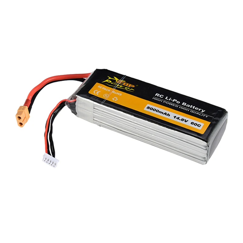 ZOP мощный Высококачественный аккумулятор 14 8 V 60C 5000mAh 4S Lipo XT60 разъем для