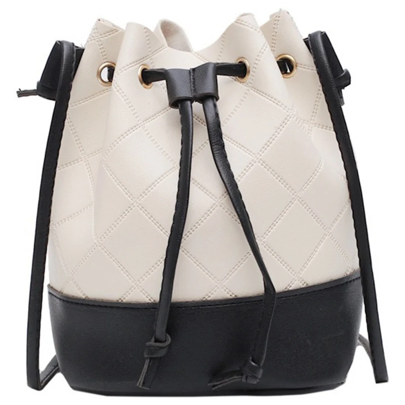 Сумка ведро женская из экокожи саквояж на плечо Дизайнерский Модный чемоданчик