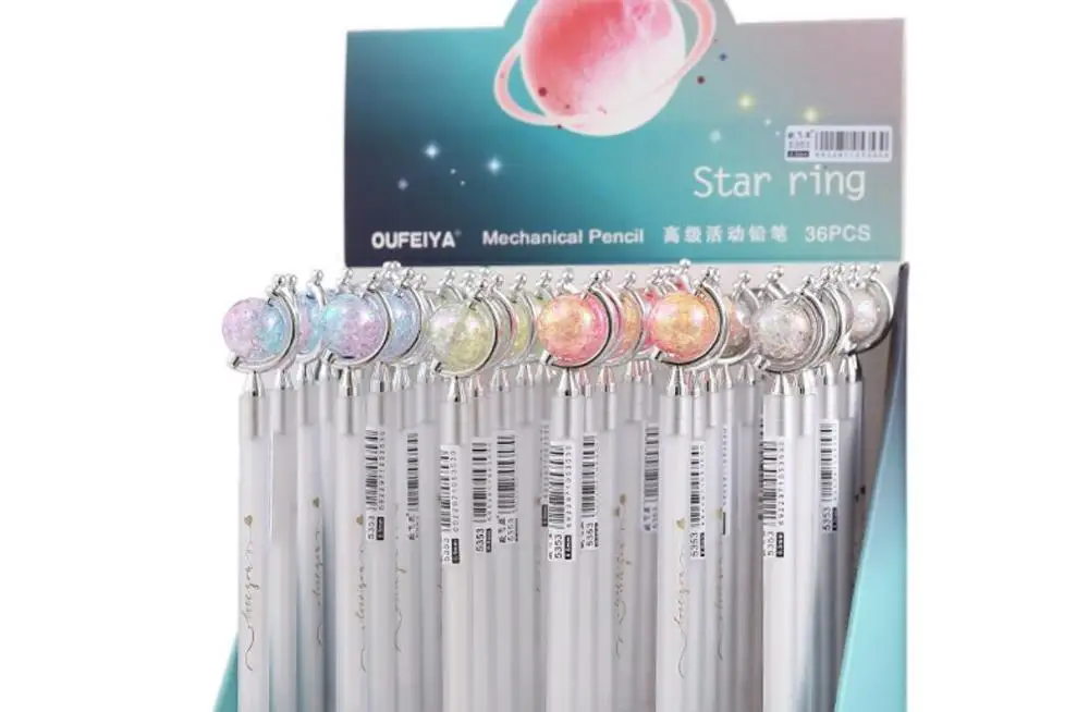 pretty color star Mechanical Pencil Student creative Automatic Pen For Kid School Office writing Supply pencil 36pc/lot | Канцтовары для