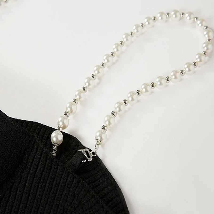 

Summer knitting stripes beaded diamond women's tops camisole vest 2021 women's wear fashion party cropped sexy vest bra XL