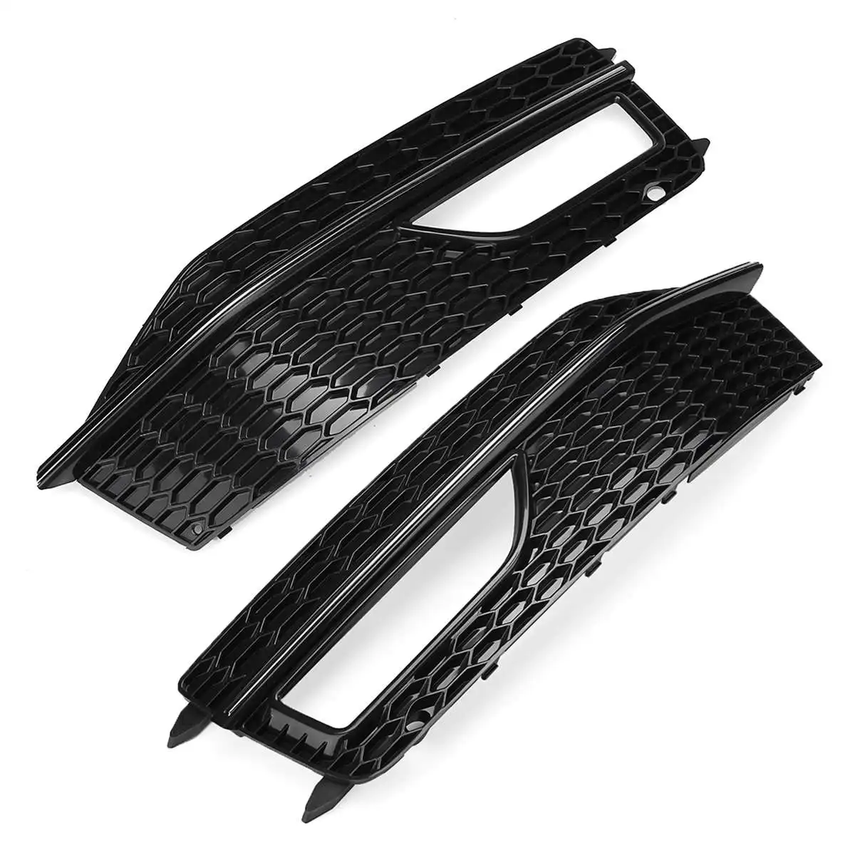 Black Car Front Bumper Fog Light Grill Cover For Audi A4 B8 S4 S-line Facelift 2012-2015 Grille | Автомобили и мотоциклы