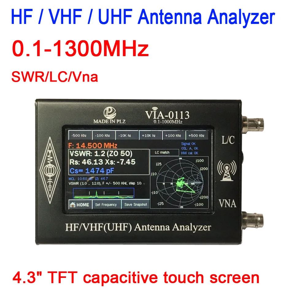 0 1-1300 МГц HF VHF UHF антенный анализатор сетевой развертки RF генератор счетчик