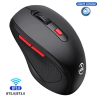 hxsj t67 bluetooth wireless mouse 6 keys silent office gaming mouse ergonomic 2 4g mute mice with adjustable dpi for pc laptop