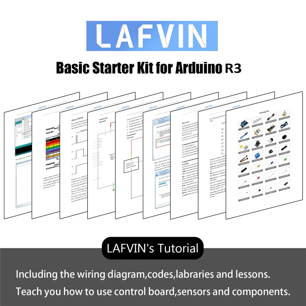 LAFVIN 10 компл./лот базовый стартовый набор для Arduino UNO с компакт дисков учебное