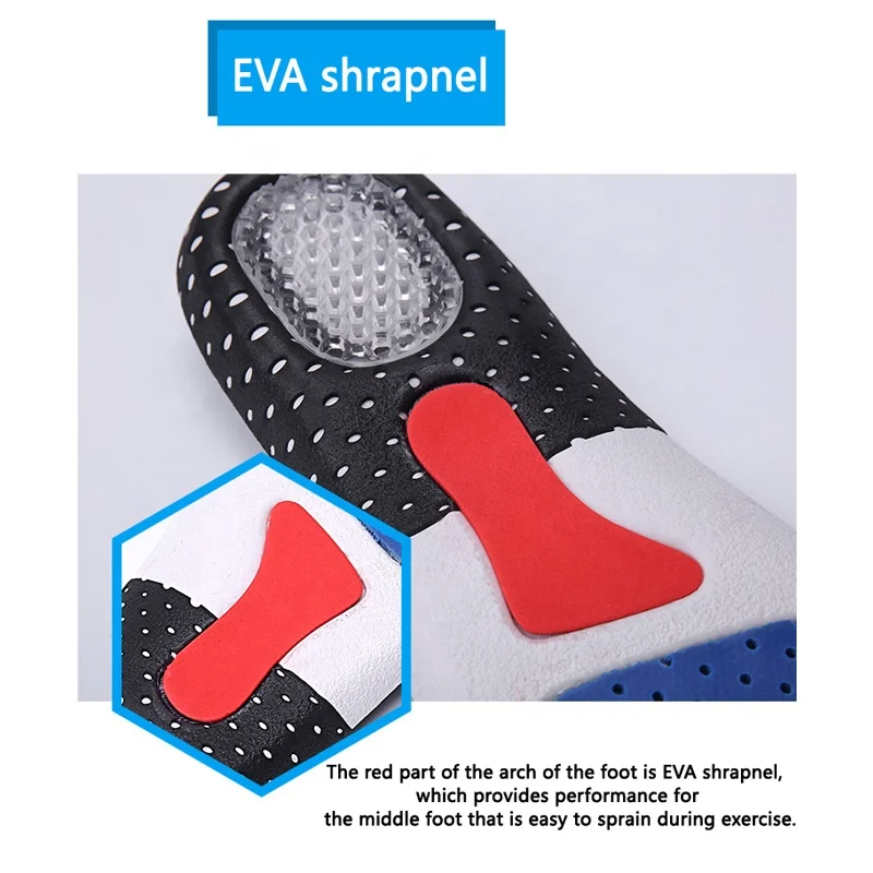 Лидер продаж силиконовая гелевая стелька для обуви из ЭВА амортизирующая обувь