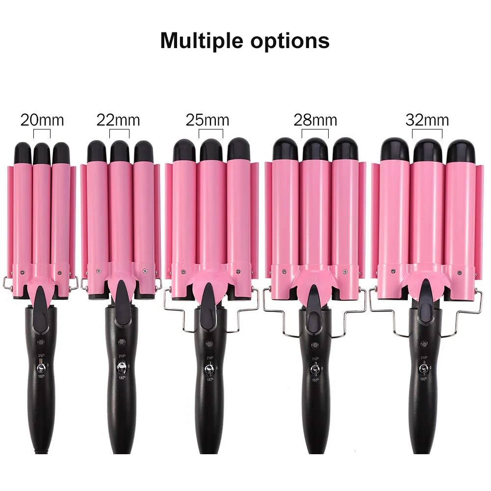 

Electric Hair Curler 3 Barrel Ceramic Deep Waves Curling Salon Home Styling Tool
