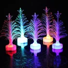 7 цветов меняющая волоконно-оптическая Рождественская елка светодиодная Ночная лампа настольная декоративная атмосферная лампа Рождественские подарки