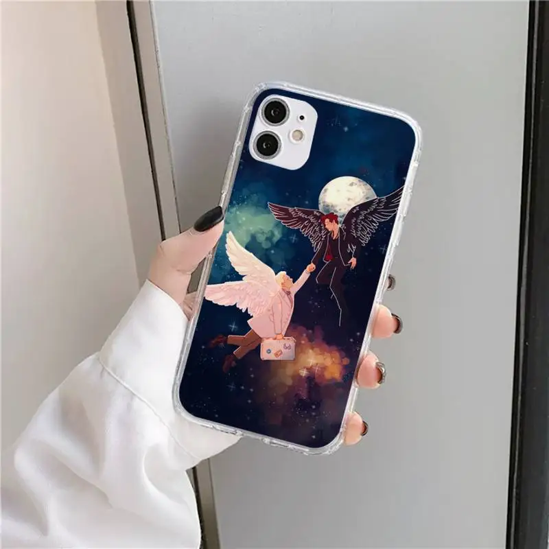 

Good Omen British TV series Phone Case Transparent soft For iphone 5 5s 5c se 6 6s 7 8 11 12 plus mini x xs xr pro max