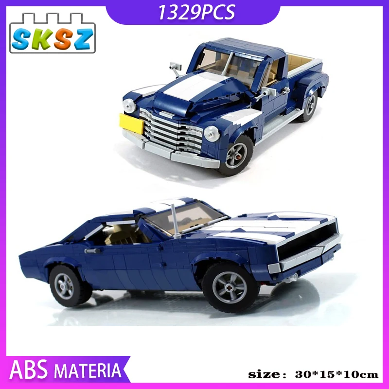 

MOC Simulation Truck Car Toy Model DIY Building Blocks Bricks High-tech Muscle Car and Pickup Truck Creativity Kid Toys Boy Gift