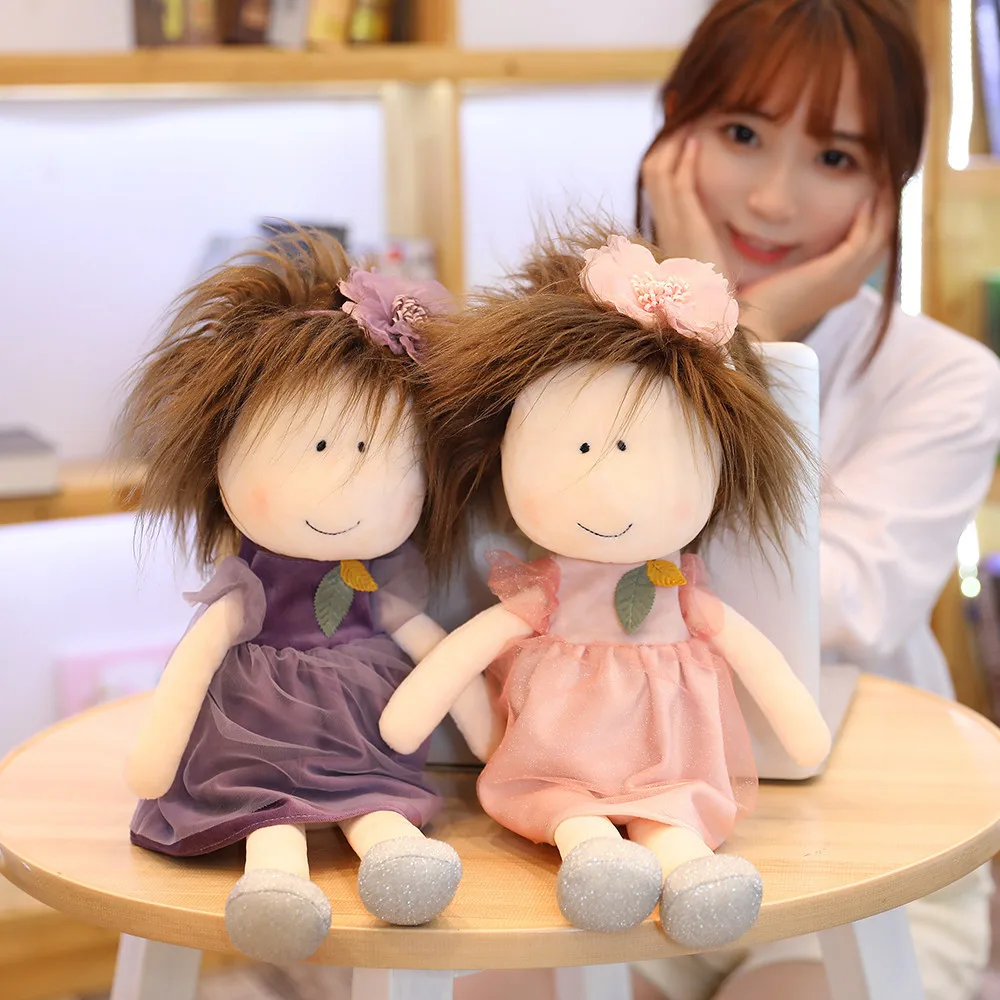 

kawaii clothes Cute Cartoon Princess Doll Plush Toy Stuffed Creative DIY Hair style Children Rag Toys Girls Birthday Gift