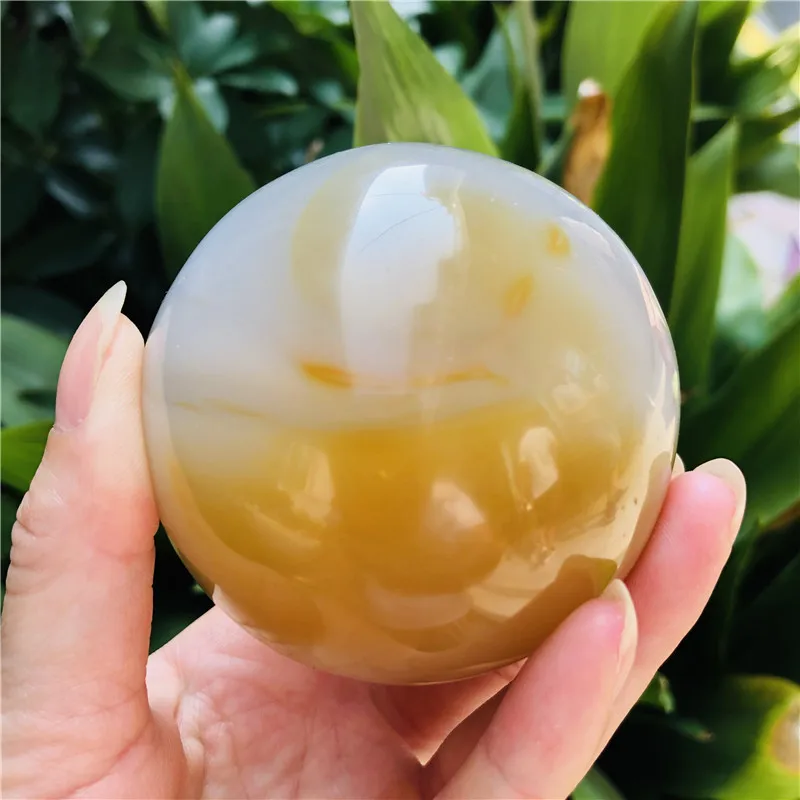 

Natural gemstone agate agate crystal Ball Reiki cures global home decor