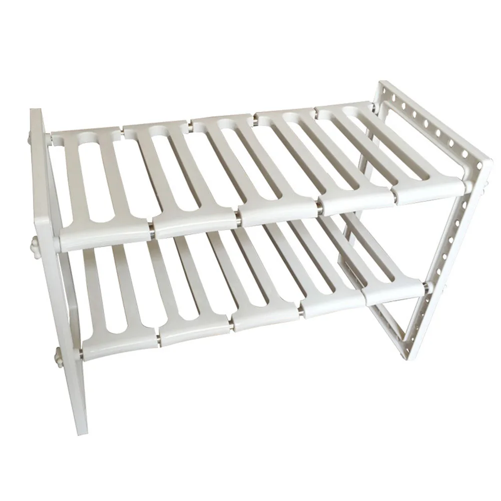 

2-Tier Sink Rack Organizer Storage Expandable Adjustable Kitchen Shelf Holder QP2