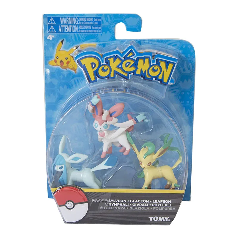 Оригинальная экшн-фигурка Takara Tomy Pokemon Anime Эволюция Иви Семейная Игрушка Боевая