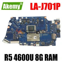 for lenovo ideapad 5 14are05 laptop motherboard la j701p motherboard with cpu r5 4600u ram 8g fru 5b21a98875 100 test work