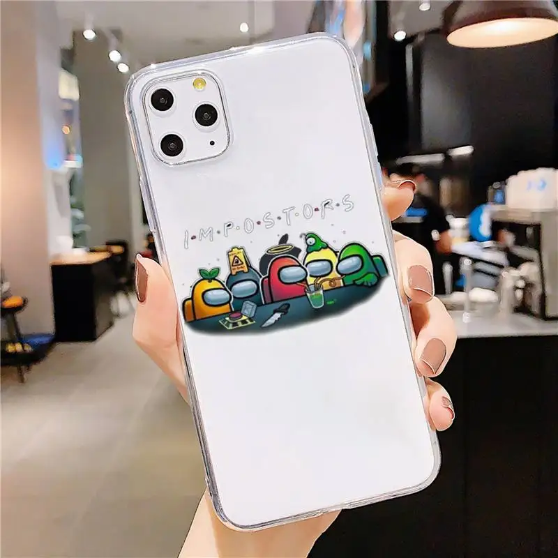 

casual games Among Us Phone Case Transparent soft For iphone 5 5s 5c se 6 6s 7 8 11 12 plus mini x xs xr pro max