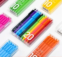 kaco pure candy color sign pen 0 5mm gel pen stationery student set retro color macaron signing pen for school office kaco refil