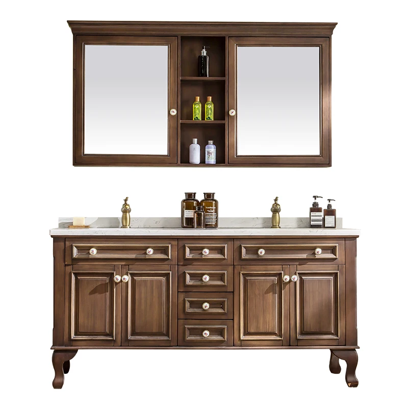 

2020 new bathroom furnitures solid wood vanity solid timber bathroom cabinets SV233