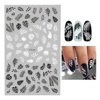 1pc nail sticker geometric love letters leaf flower snowflake nail art decal manicure decorations