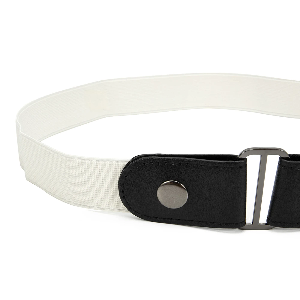 Ремень с пряжкой свободный пояс унисекс эластичный без пряжки регулируемый для