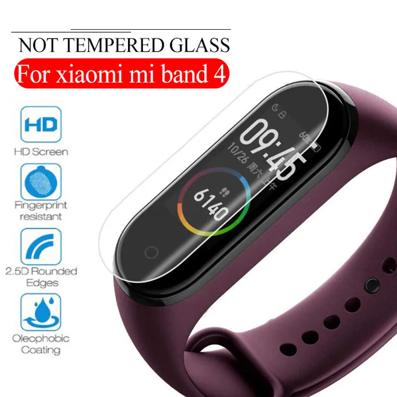 2/5 шт mi Группа 4 Экран Защитная пленка для Xiaomi mi группа 4 Смарт Браслет miband 4 браслет Плёнки на mi band4 закаленное Стекло