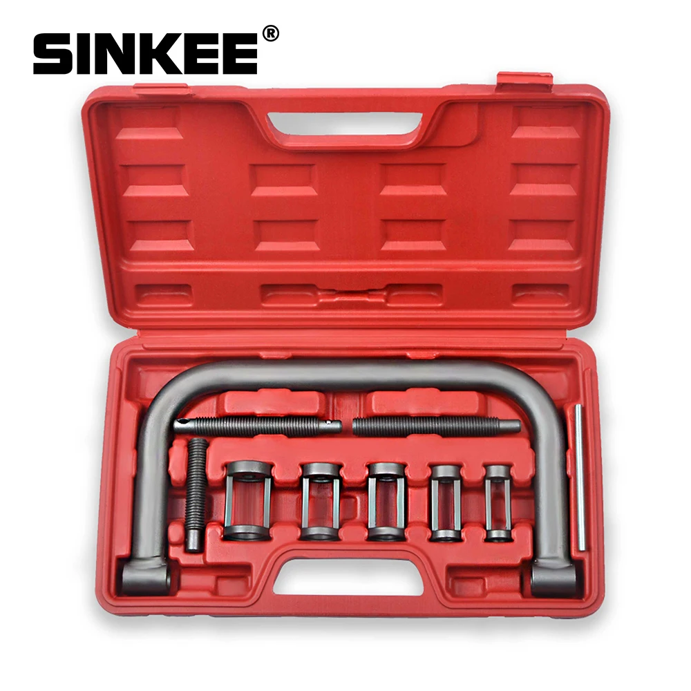 10/12pc Engine Cylinder Head Valve Spring Compressor Pusher Removal Install Tool Clamp Set For Car Motorcycle