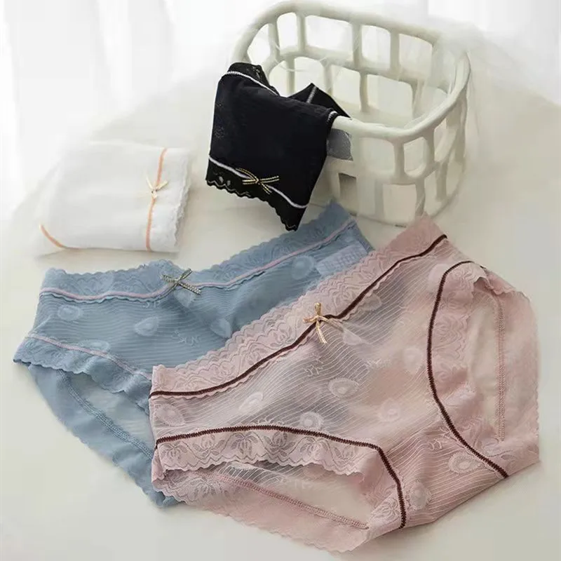 

Соблазнительное нижнее белье для женщин, ледяные шелковые непромокаемые дышащие хлопковые бактериостатические трусики с промежностью, Аж...