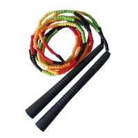 unisex bamboo joint skip rope soft beaded adjustable rotation segmented lengths jumping ropes fitness accessories colors