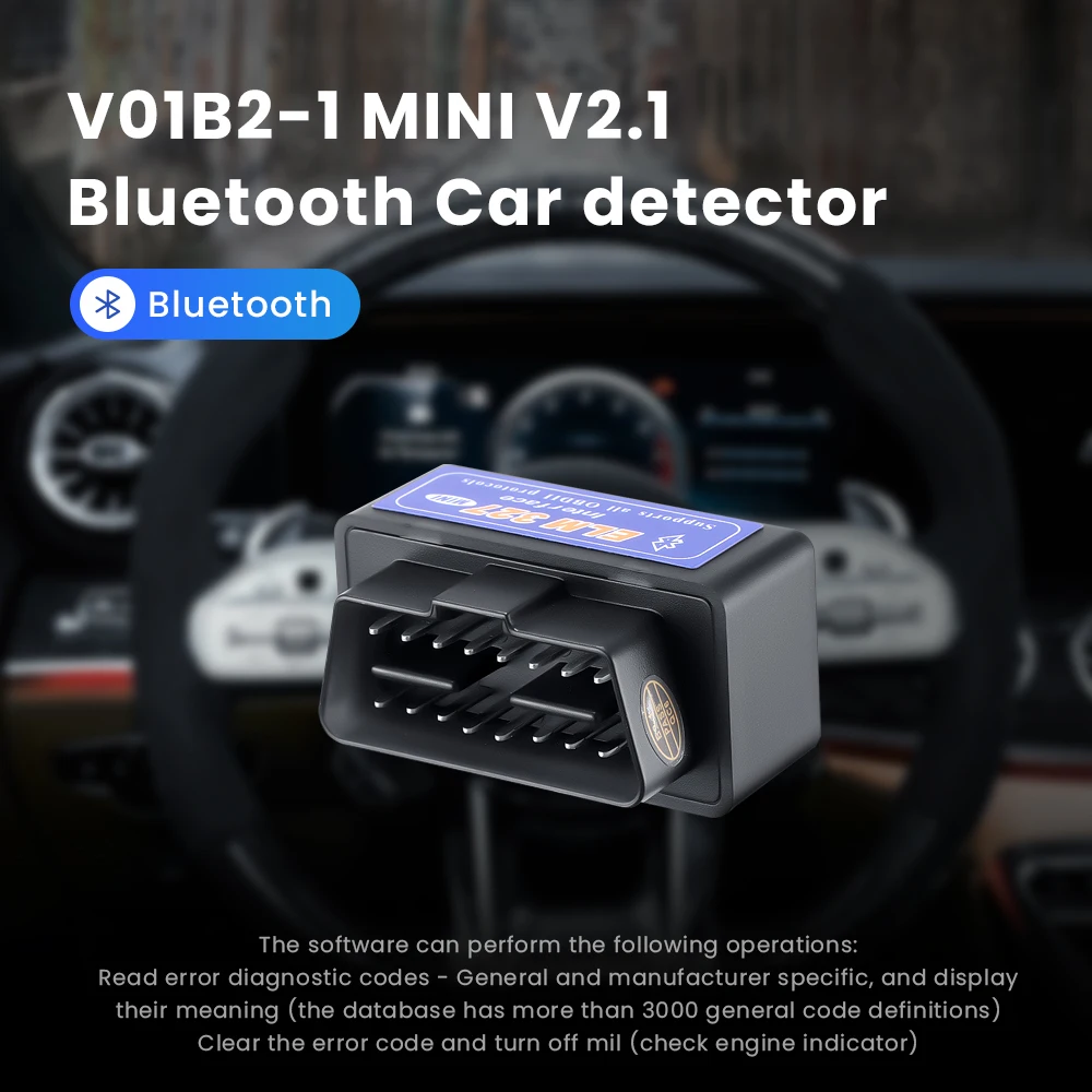 Мини-сканер ELM327 V1.5 Bluetooth OBD2 устройство для считывания кодов OBD 2 II автомобильный