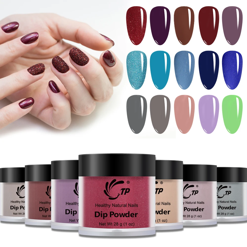 Пудра для ногтей TP 28 г пудра без лампы натуральная сухая на воздухе французских