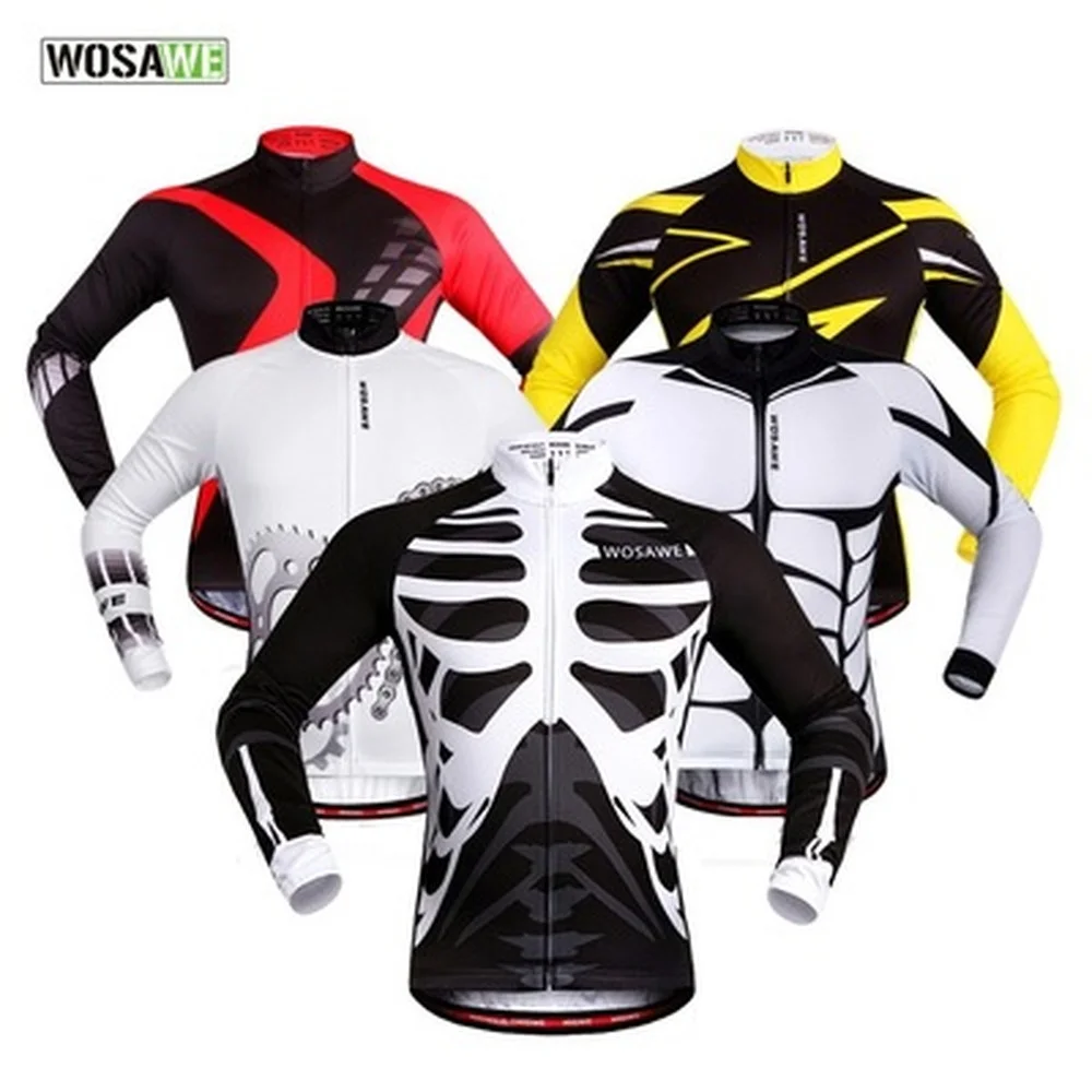 

WOSAWE горный велосипед с длинным рукавом велосипедная одежда Дышащие рубашки велосипедная одежда гоночные Топы быстросохнущая Велоспорт Дж...
